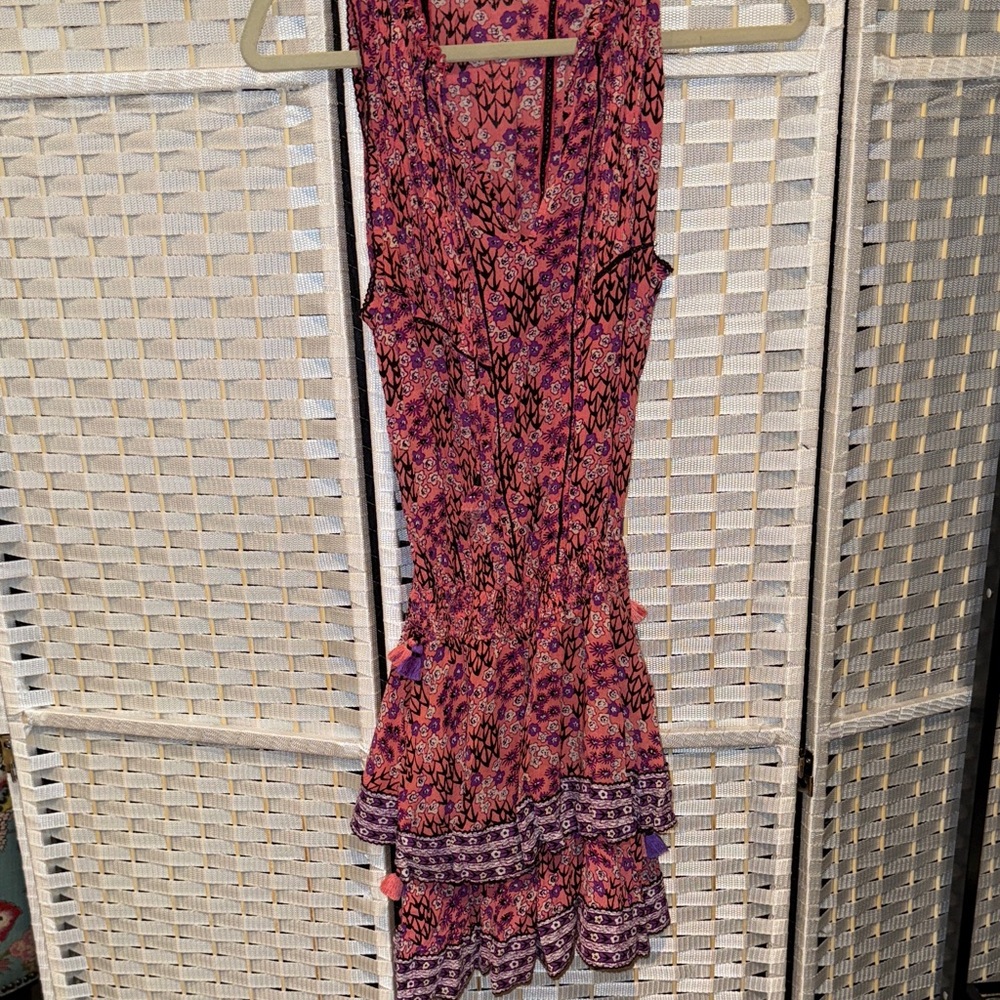 Poupette St. Barth Pink and Purple Mini Dress